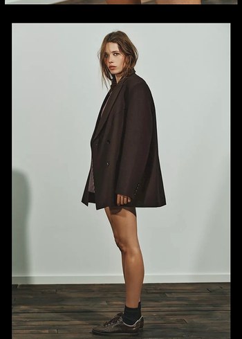 Zara Kahverengi Kadın Blazer - Görsel 2