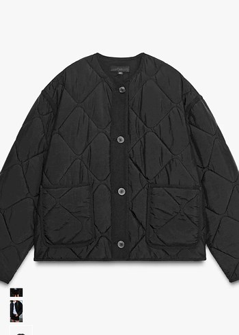 Düğmeli Siyah Midi Kadın Ceket - Görsel 3