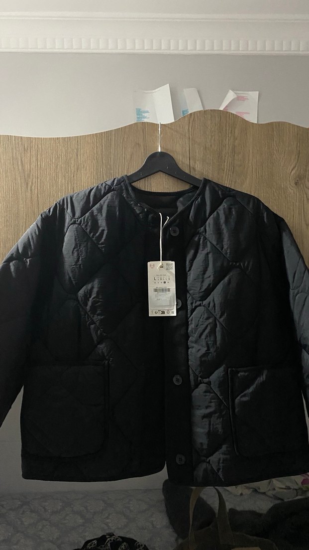 Düğmeli Siyah Midi Kadın Ceket - Görsel 5