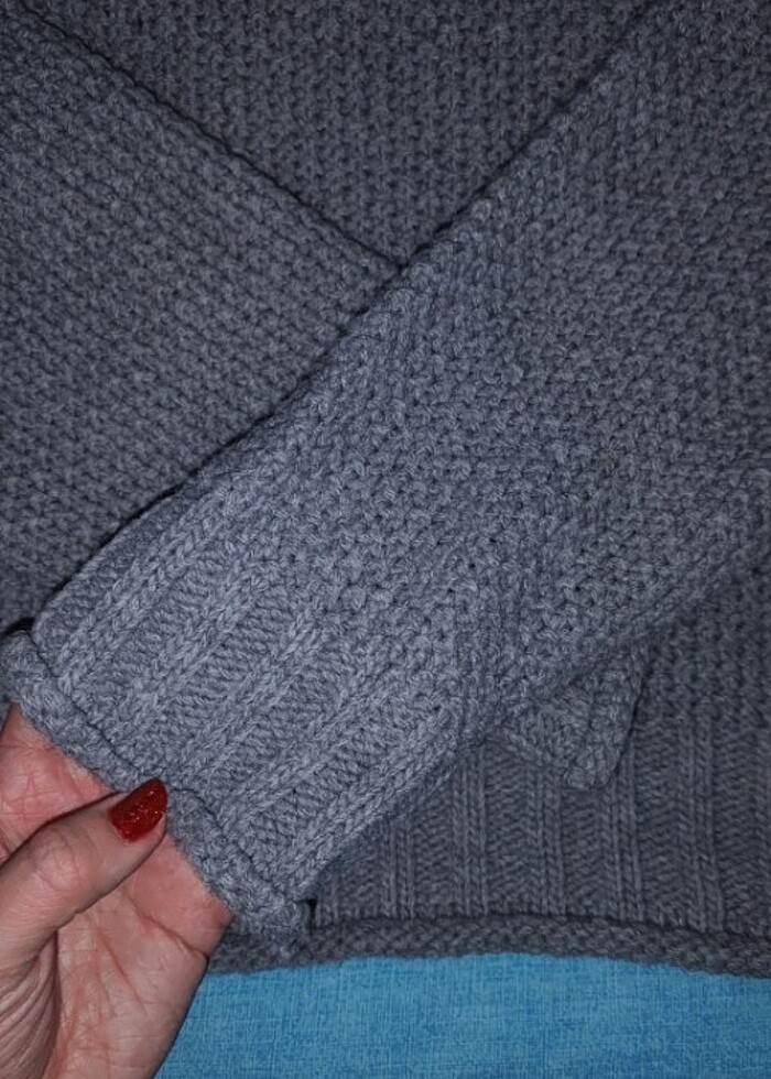 Boğazlı triko kazak - Görsel 4