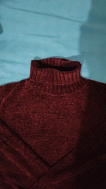 Kadife bordo kazak  - Görsel 5