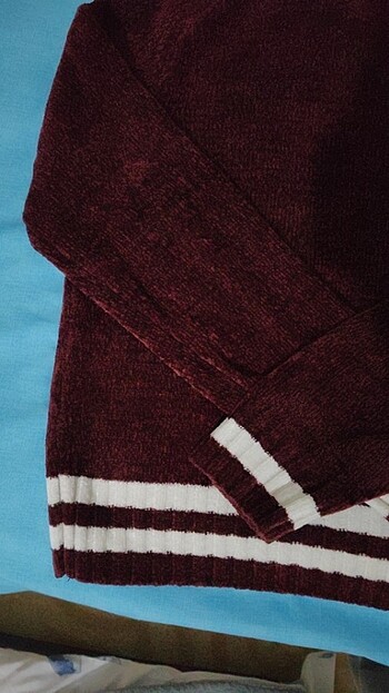 Kadife bordo kazak  - Görsel 6