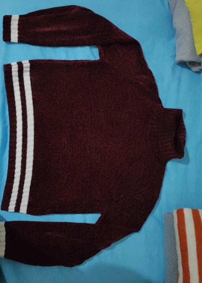 Kadife bordo kazak  - Görsel 2