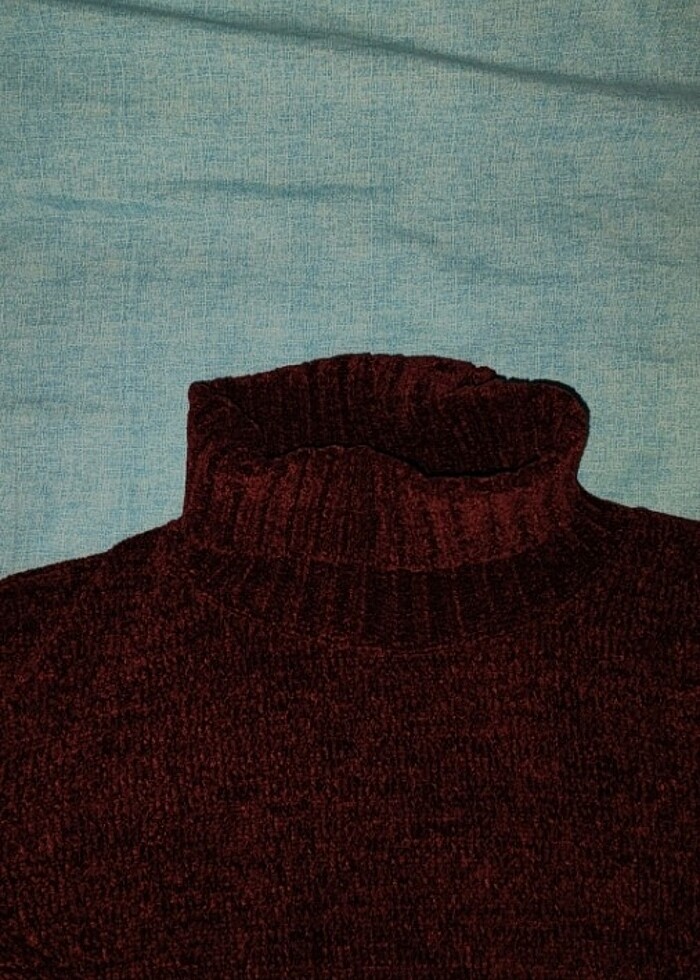 Kadife bordo kazak  - Görsel 4