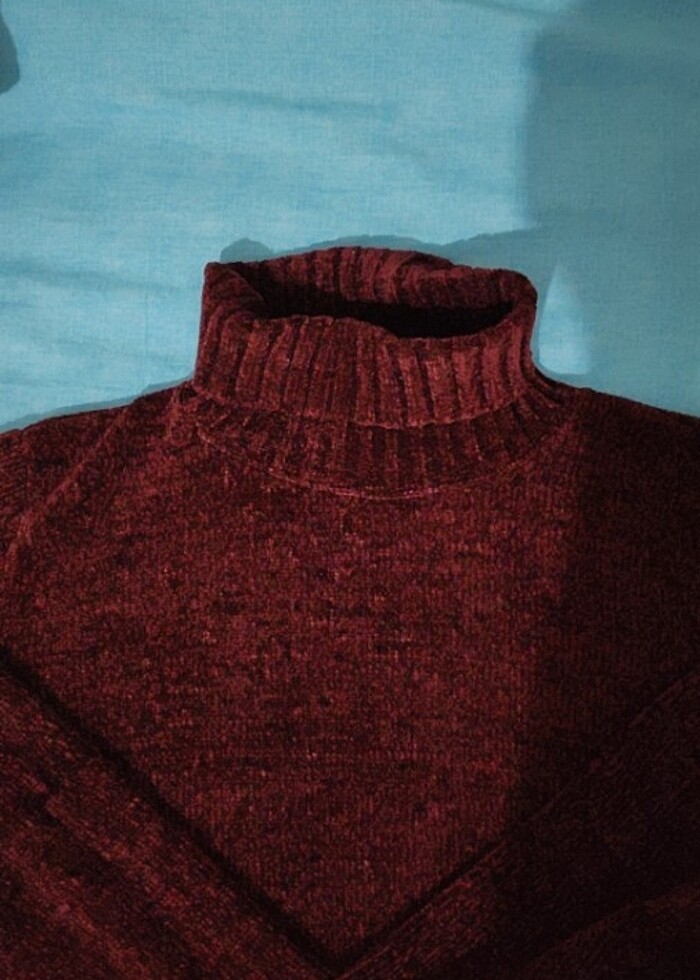 Kadife bordo kazak  - Görsel 5