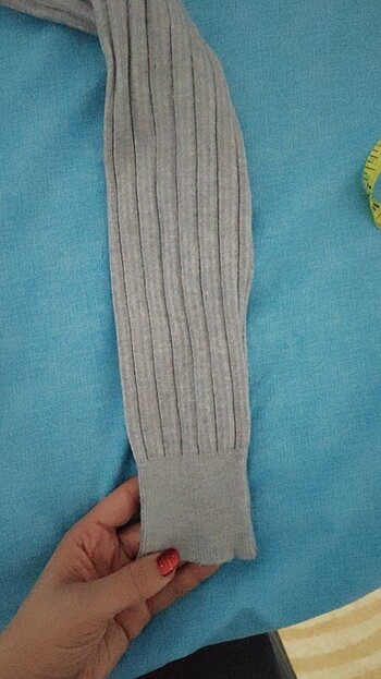 Gri crop kazak  - Görsel 5