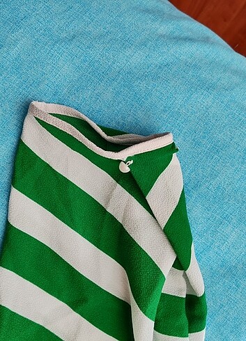 Çizgili bluz kısa kol - Görsel 2