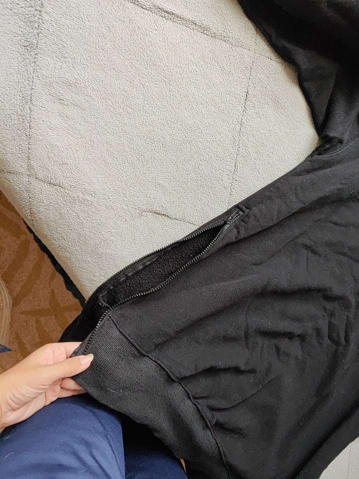 Siyah Yarım Fermuarlı Boğazlı kadın Polar - Görsel 2