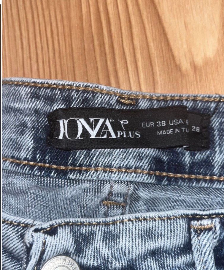 Gri bluz ve kot pantolon ön yırtmaçlı ikili satış - Görsel 3