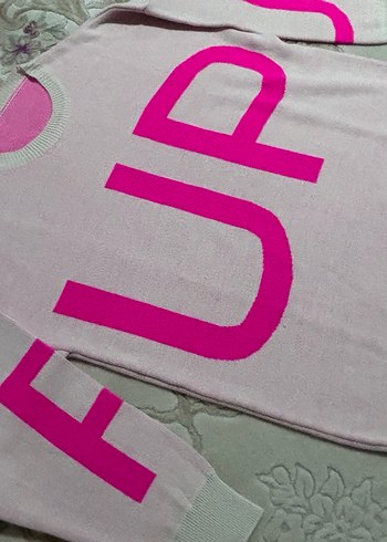 Pembe triko kadın kazak - Görsel 6