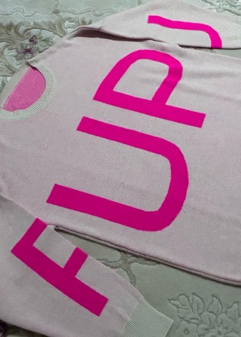 Pembe triko kadın kazak - Görsel 5