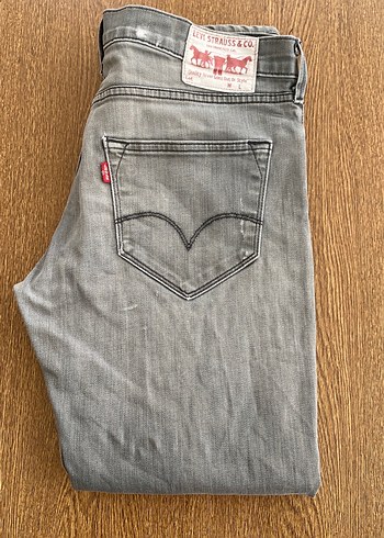 Levis Acik Gri Denim Jean