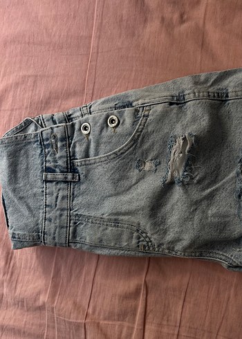 Koton Gri Yikamali Rahat Denim Tulum