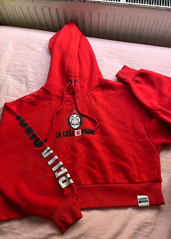 Defacto La Casa De Papel Kirmizi Kapusonlu Sweatshirt