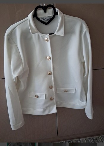 Zara Ekru Klasik Dugmeli Ceket