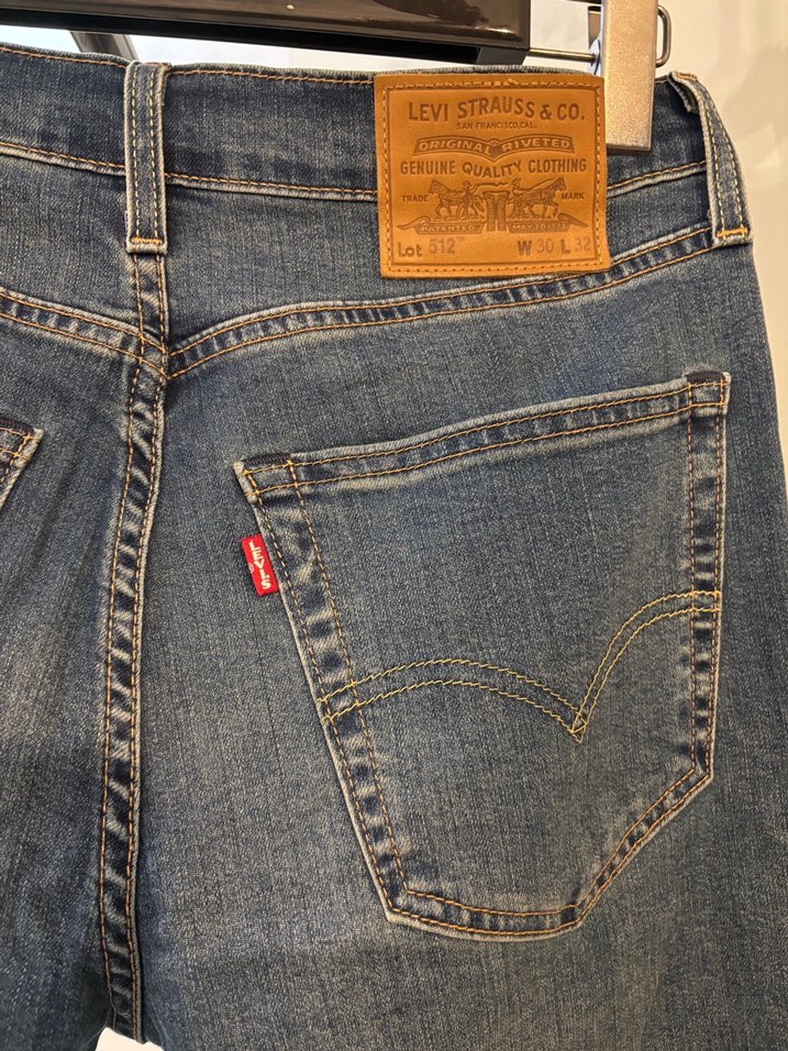 Gri Kemer Detaylı Erkek Mavi Denim Pantolon — görsel 3/3
