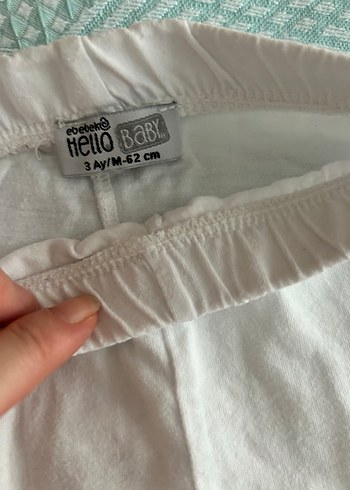0-3 Ay Beden beyaz Renk Kız bebek pijama seti