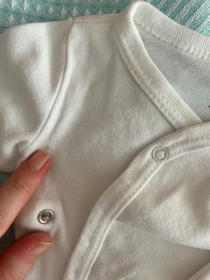 Beyaz Uzun Kollu Pamuklu Bebek Body - Görsel 4