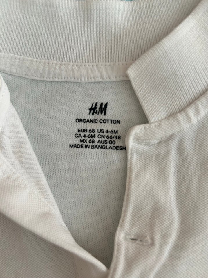 Beyaz Yakalı Kısa Kollu Bebek Body - Görsel 3