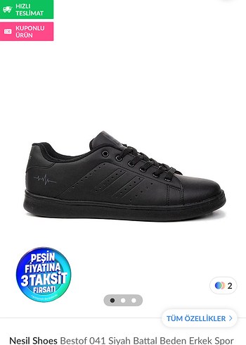Diğer Nesil Shoes Bestof 041 Siyah Erkek Spor Ayakkabi