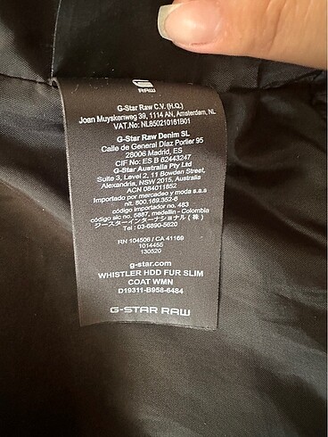 l Beden G-Star Raw orijinal siyah kapüşonlu mont L beden