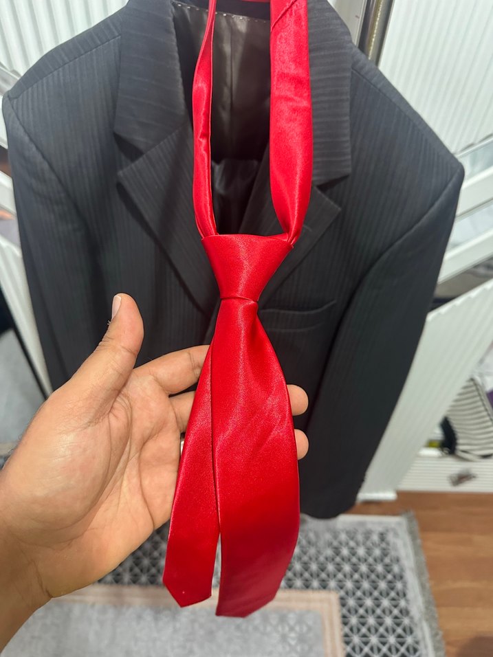 Şık ve Rahat Koyu Gri Blazer Ceket / takım elbise — görsel 9/10