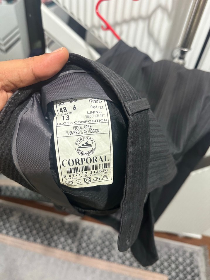 Şık ve Rahat Koyu Gri Blazer Ceket / takım elbise — görsel 5/10