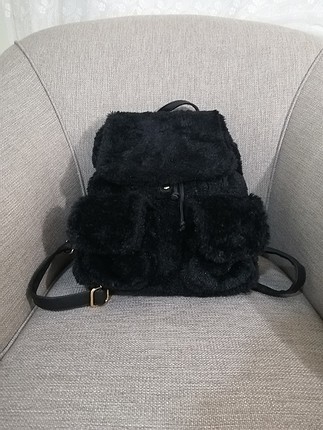 SIFIR SİYAH PELUŞ ÇANTA