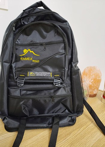 Diğer Ramex Polo Siyah Cok Bolmeli Sirt Cantasi