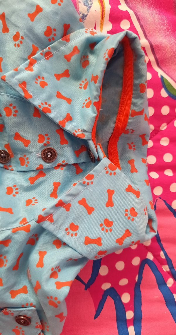Düğmeli Renkli Desenli Köpek Gömleği — görsel 4/6