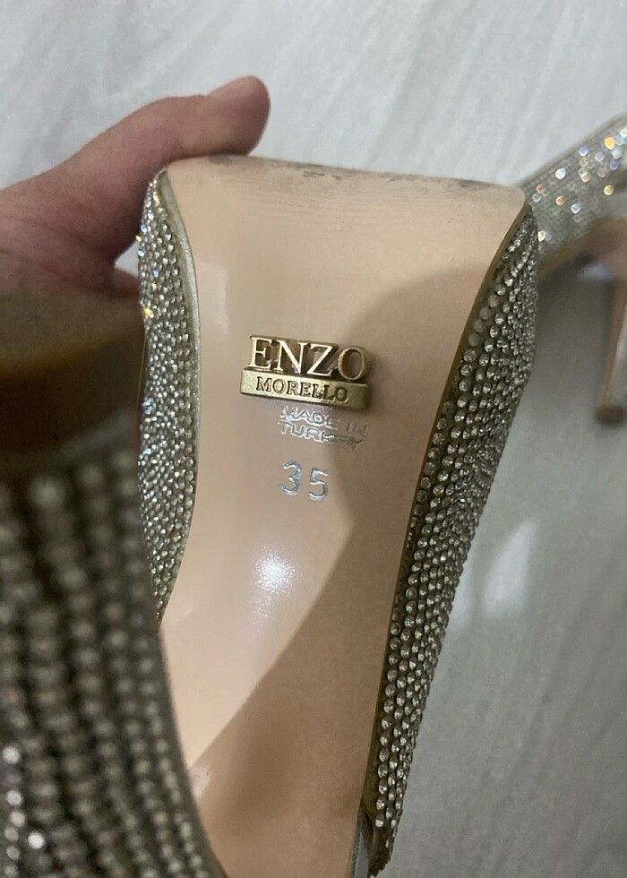 Bayan taşlı ayakkabı - Görsel 3