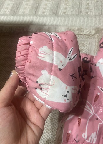 Pembe Desenli Bebek Kız Tulumu - Görsel 3