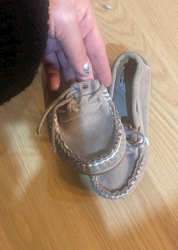 Bej süet çocuk loafer ayakkabı - Görsel 3