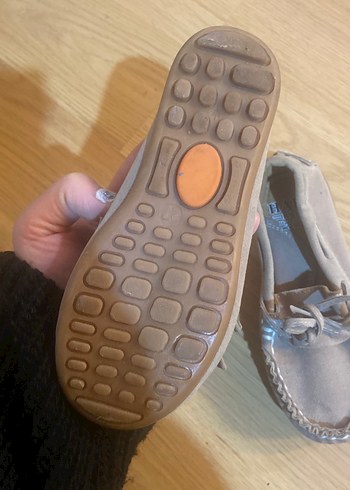 Bej süet çocuk loafer ayakkabı - Görsel 4