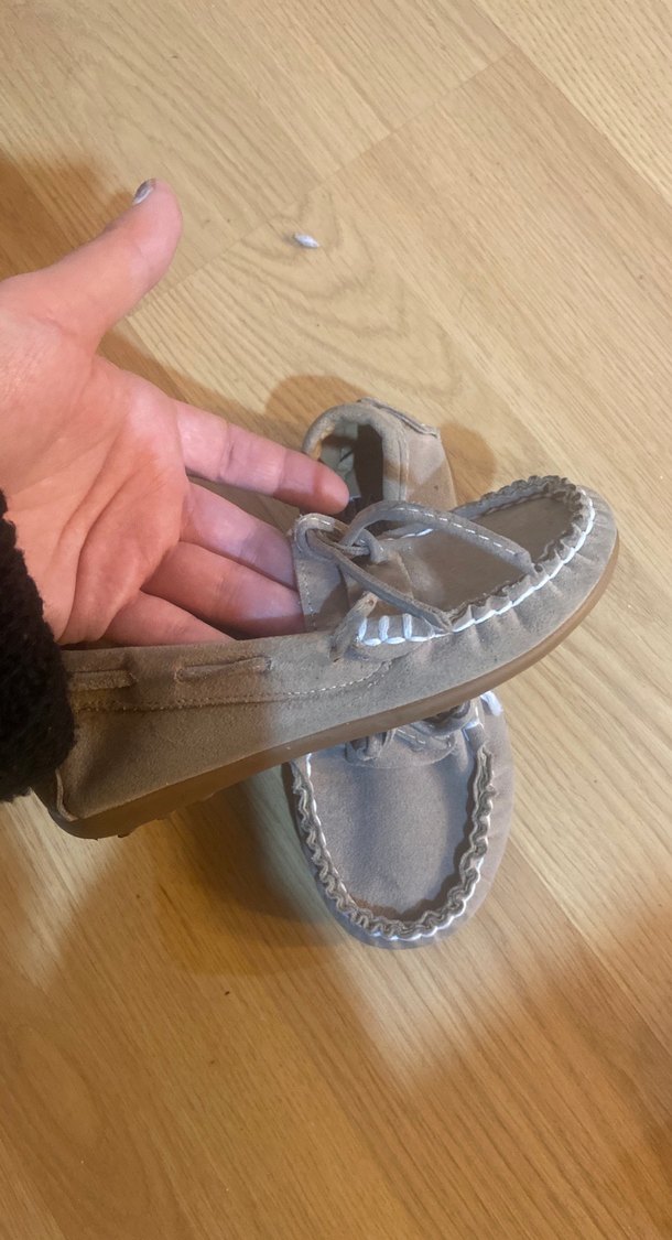 Bej süet çocuk loafer ayakkabı - Görsel 2