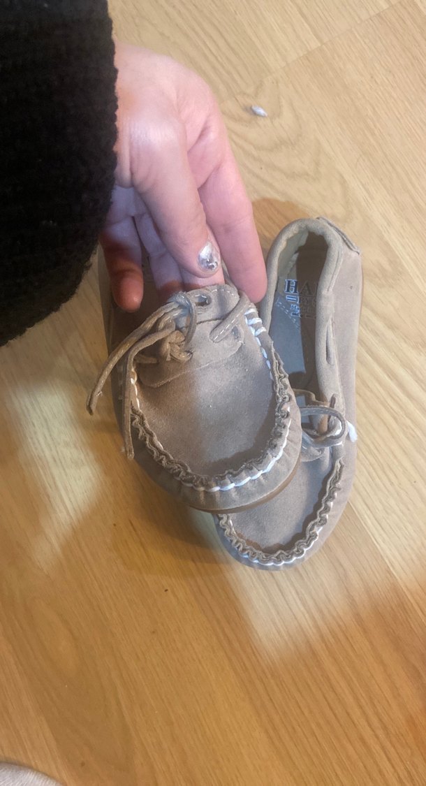 Bej süet çocuk loafer ayakkabı - Görsel 3