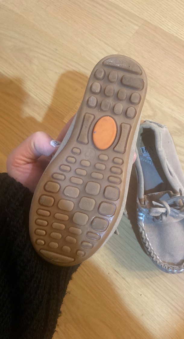 Bej süet çocuk loafer ayakkabı - Görsel 4