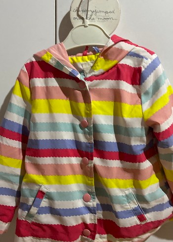 Renkli Kapüşonlu Kız Yağmurluk - Görsel 2