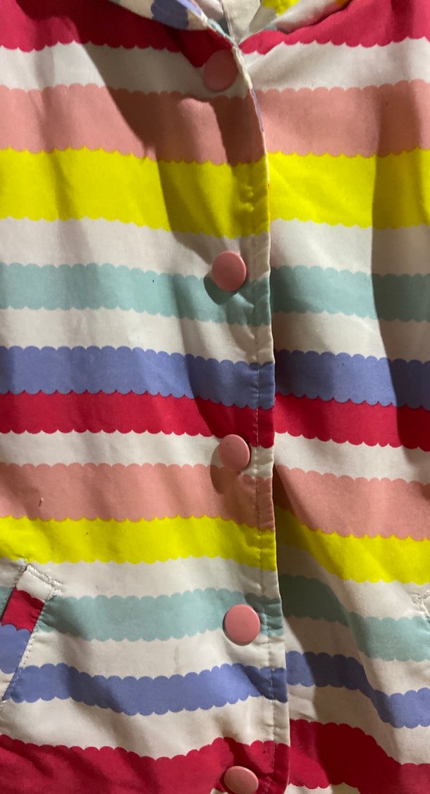 Renkli Kapüşonlu Kız Yağmurluk - Görsel 3