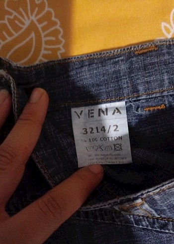 Gri Mavi Kot Midi Etek - Görsel 3