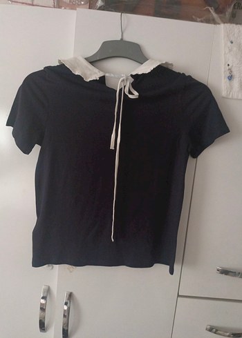 Siyah Kız Çocuk Pamuk Gömlek - Görsel 2