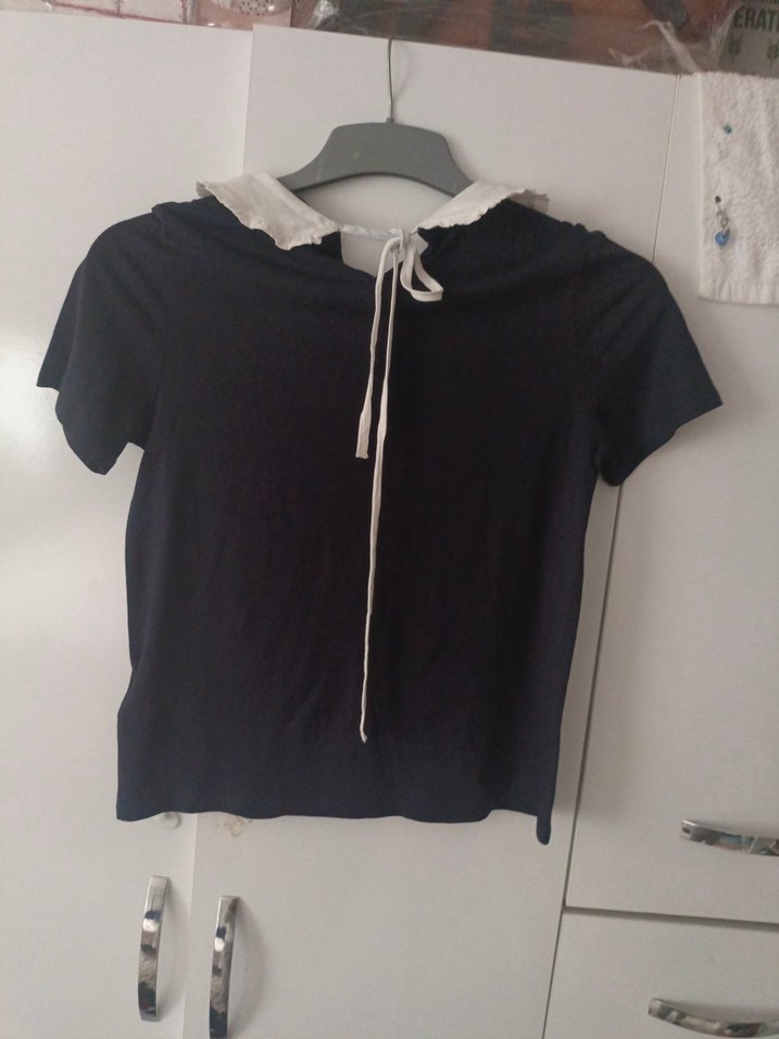 Siyah Kız Çocuk Pamuk Gömlek - Görsel 2