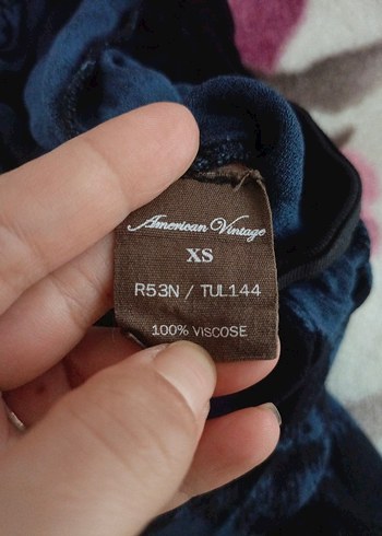 Kadın Mavi Bağlama Desenli Salaş Pantolon - Görsel 5