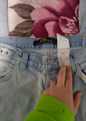 Mavi Rahat Kesim Kot Pantolon - Görsel 4