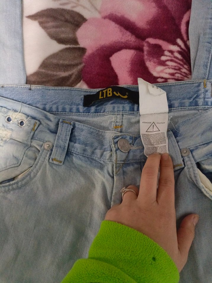 Mavi Rahat Kesim Kot Pantolon - Görsel 4