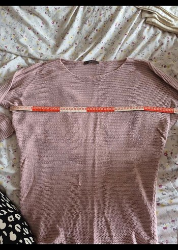 Pembe Örgü Kadın Kazak - Görsel 4