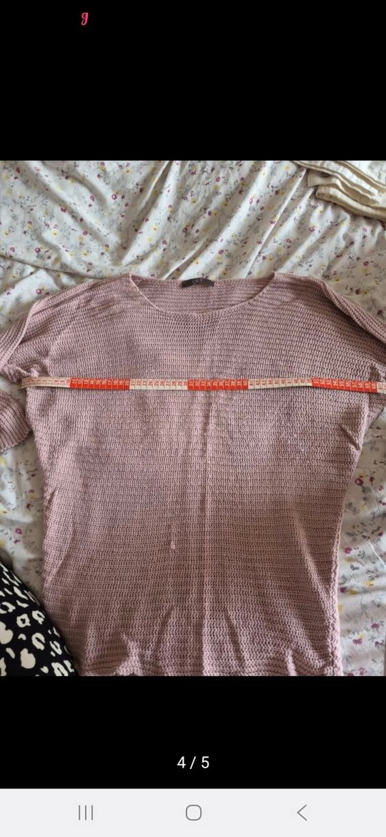 Pembe Örgü Kadın Kazak - Görsel 4