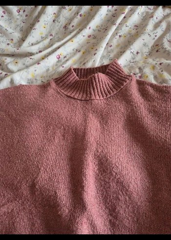 Koton Pembe Yüksek Yaka Örgü Kadın Kazak - Görsel 2