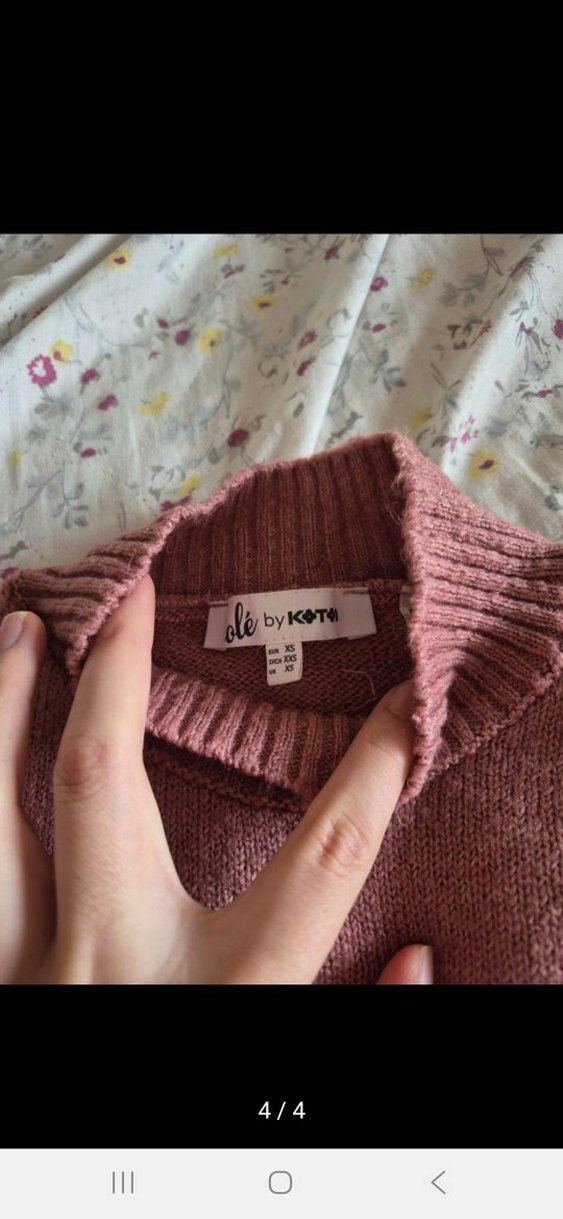 Koton Pembe Yüksek Yaka Örgü Kadın Kazak - Görsel 4