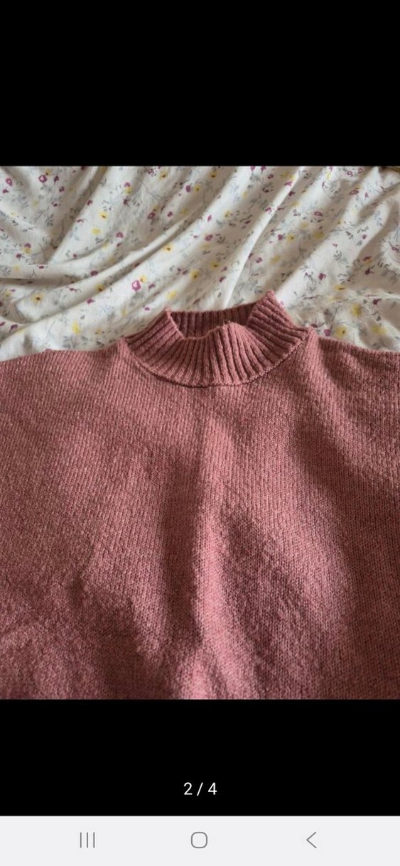 Koton Pembe Yüksek Yaka Örgü Kadın Kazak - Görsel 2